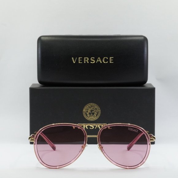 Versace Pink and Gold Sunglasses main image 7